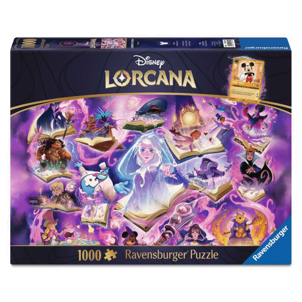 Disney Lorcana – Glimmers of the Realm Amethyst puzzel 1000, Met promo