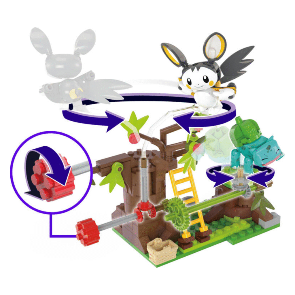 MEGA - Pokémon Emolga & Bulbasaur Charming Woods