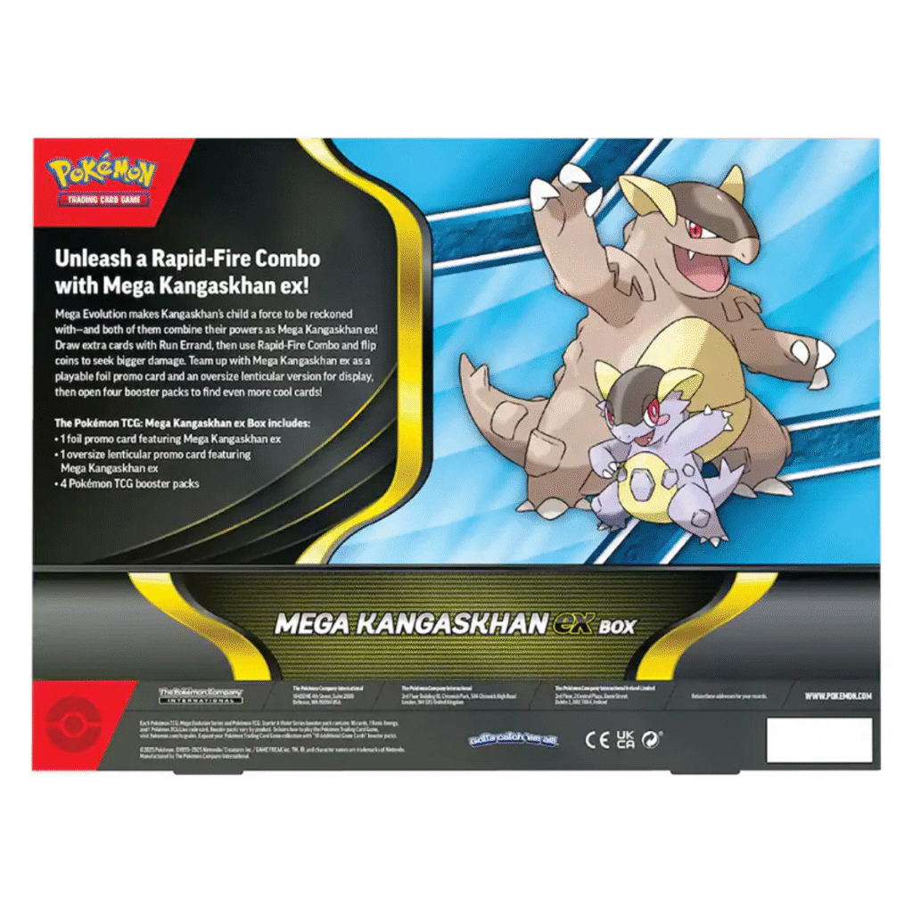 Dracoon Pokémon - Mega Kangaskhan EX Box achterzijde