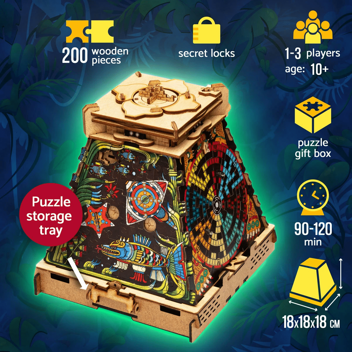 Cluepuzzle - Pyramid Of The Sun Jigsaw Puzzle Box - Afbeelding 2