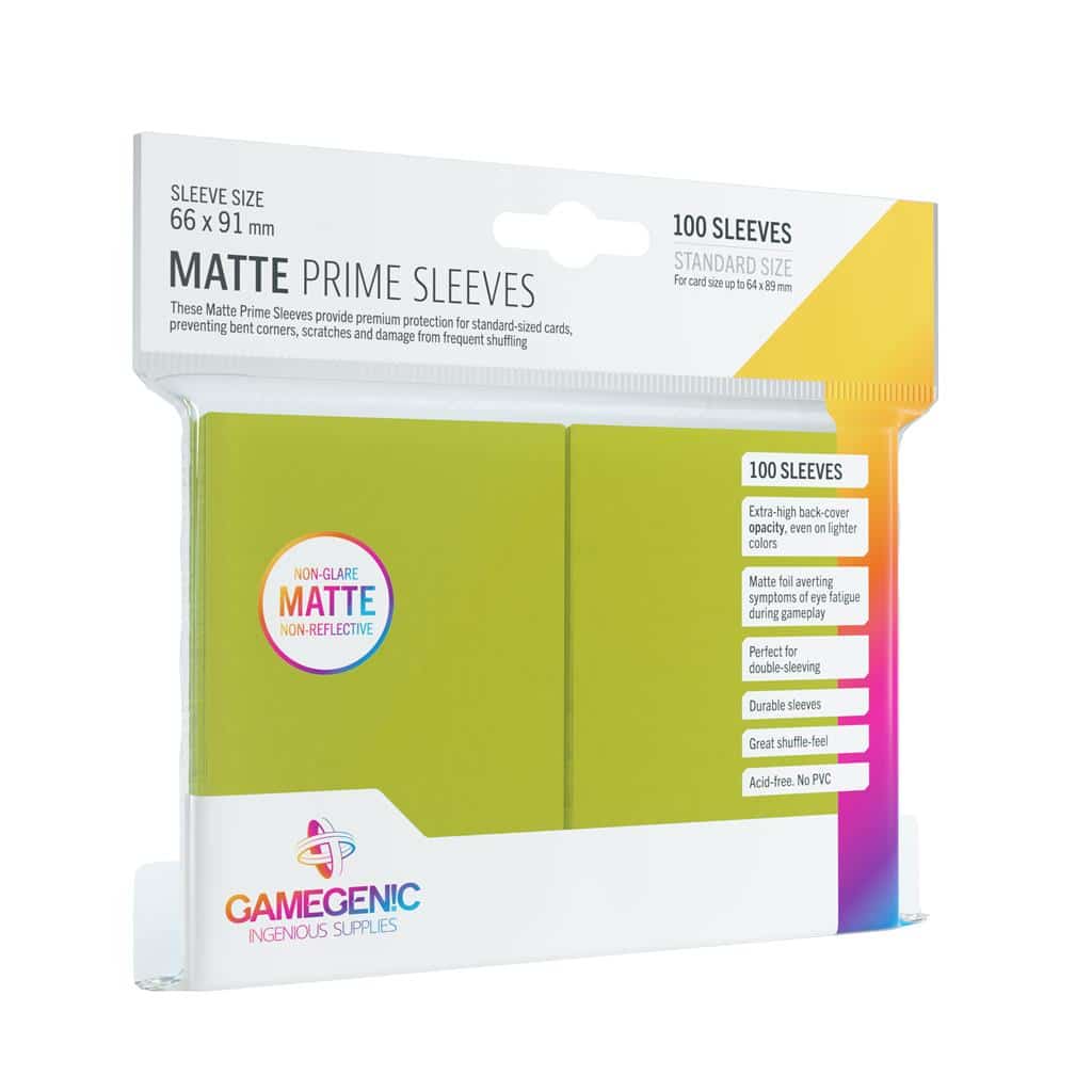 Gamegenic - Prime Sleeves Matte Lime 100x 