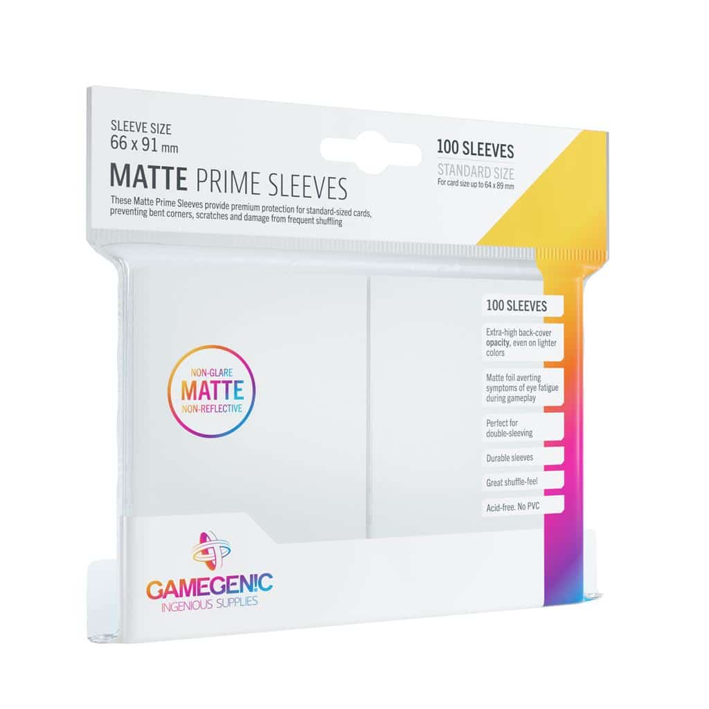 Gamegenic - Prime Sleeves Matte White 100x