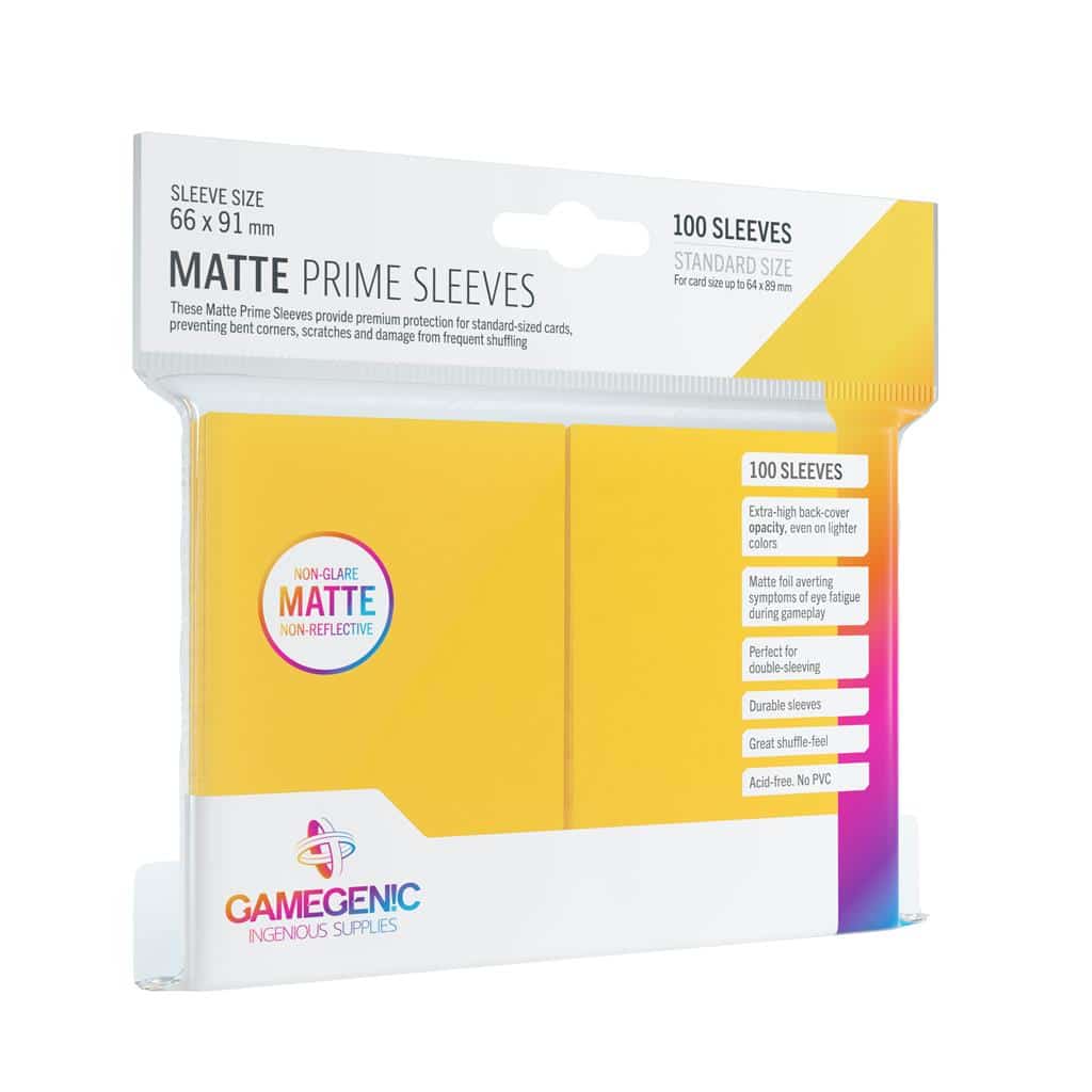 Gamegenic - Prime Sleeves Matte Yellow 100x 