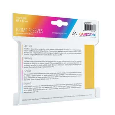 Gamegenic - Sleeves Pack Prime Yellow 100x - Afbeelding 4