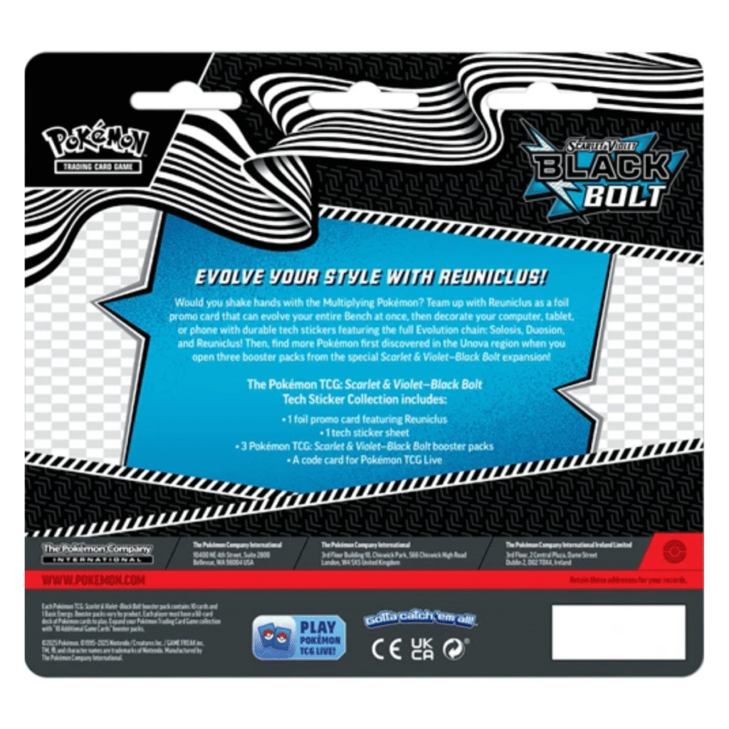 Pokémon - Black Bolt Tech Sticker Collection Reuniclus