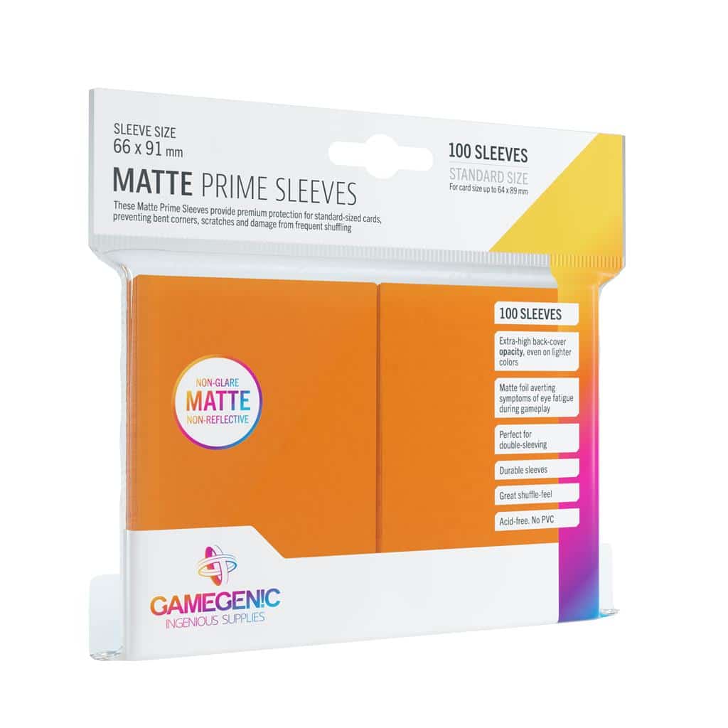 Gamegenic - Prime Sleeves Matte Orange 100x 