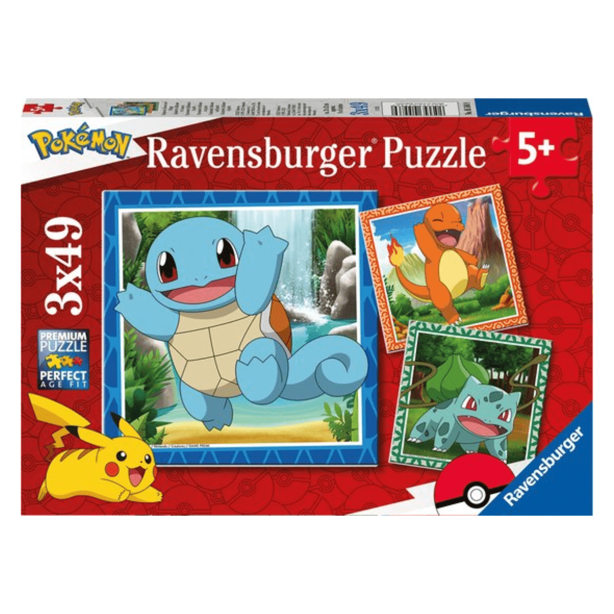 Ravensburger - Pokémon Puzzle Charmander Bulbasaur en Squirtle