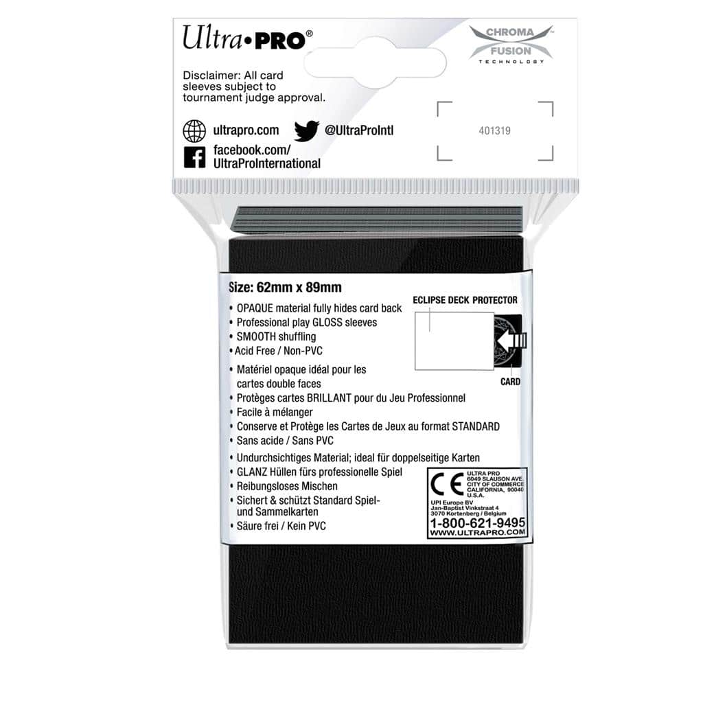 Ultra PRO - Eclipse Sleeves Gloss Smoke Grey Small - Afbeelding 2